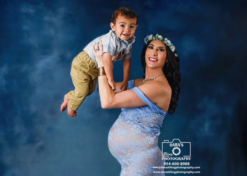 Indoor maternity photography