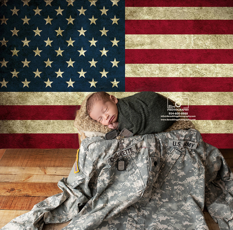 Army newborn baby photo Homestead